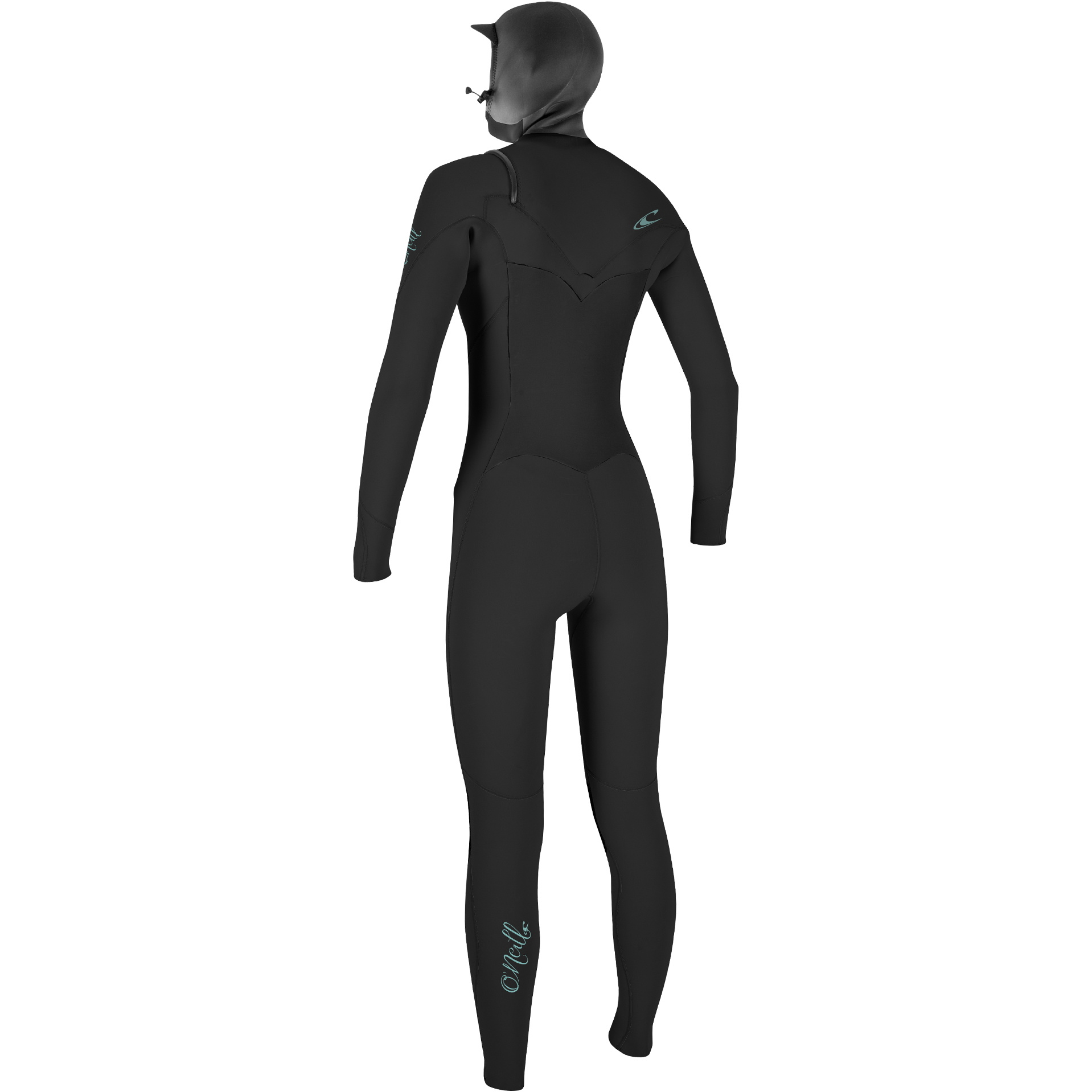 2025 O'Neill Da Donna Epic 6/5/4mm Chest Zip Con Cappuccio Muta 5378 - Black